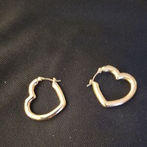 Gold Heart Hoop Earrings